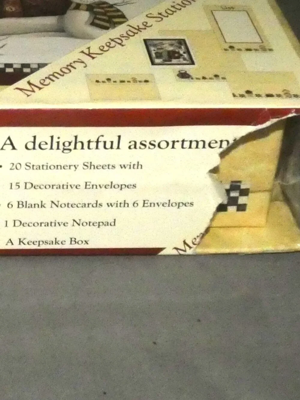 Vintage New Seasons Snowman Memory Keepsake Stationery Box New Unopened
